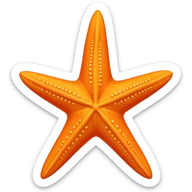 plain orange starfish with no face sticker