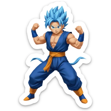Goku ssj3 and vegeta ssj3 fusion dance aura = vegito ssj3 sticker