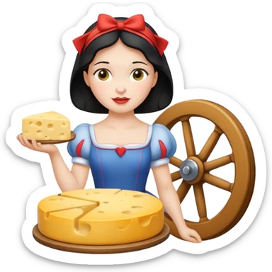 Disney Snow White with cheese sticker
