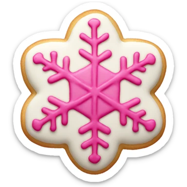pink snowflake cookie  sticker