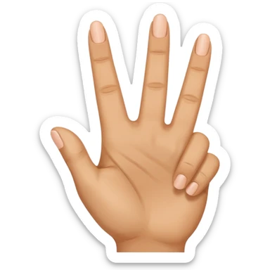 Create a hand gesture in which middle finger is faced front and remaining all fingers are faced upward sticker