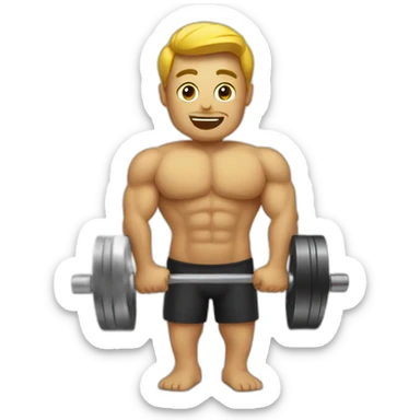 looking at dumbells sticker