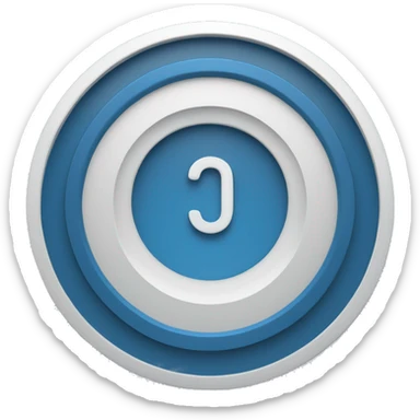 Circulo azul con un símbolo de chek a dentro sticker