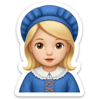 baby girl traditional dutch clothes sticker