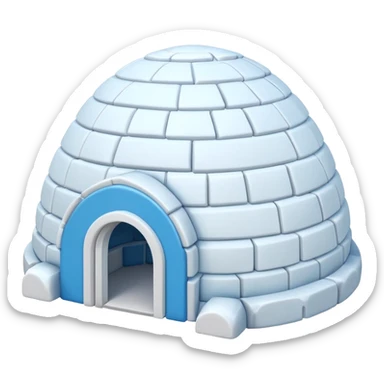igloo house with different color  sticker