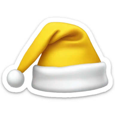 Yellow Santa hat sticker