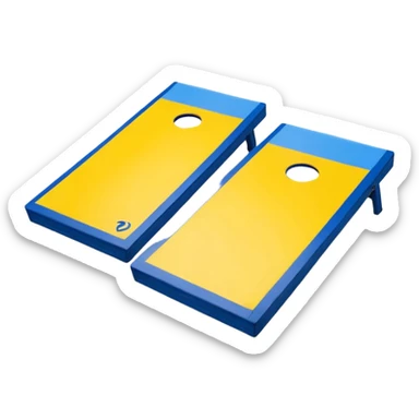 Cornhole board blue and yellow  sticker