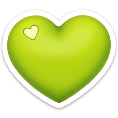 Chartreuse heart sticker