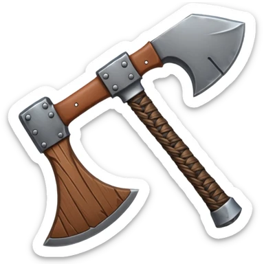 barbarian axe sticker