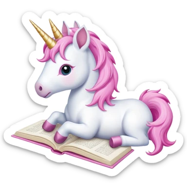 Unicorns read book
A baby unicorn lying on its belly, flipping pages with its hoof.













 sticker