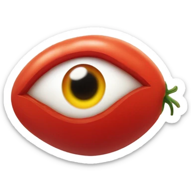 cute eye in tomato sticker