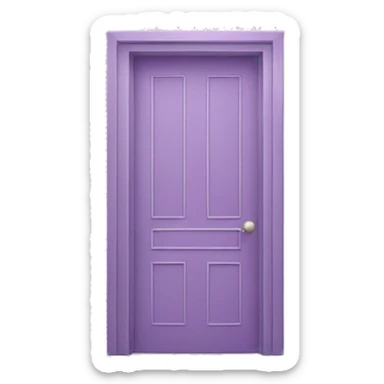 door in ligth purple color sticker