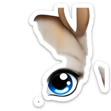 brown Noriker horse with blue eyes sticker