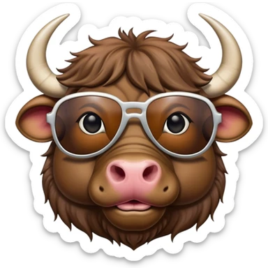water buffalo with sunglasses sticker