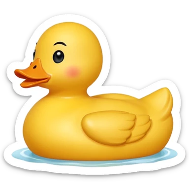 Rubber duck gettinf high cartoon sticker