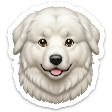 Great Pyrenees with not as thick fur sticker