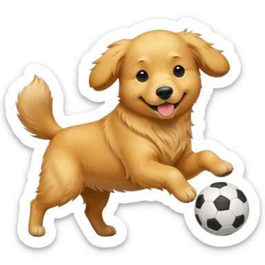 Un chien qui fait du football sticker