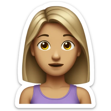 Girl smacking forehead  sticker