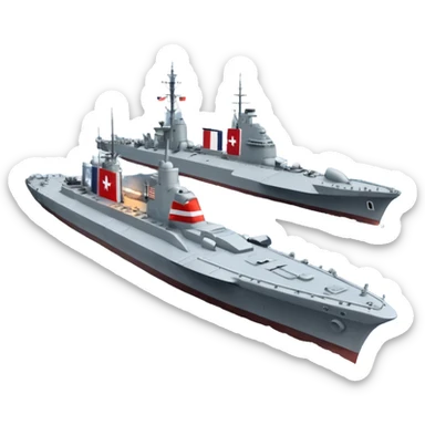 zaproponuj różne emotki z róznymi okrętami wojennymi sticker