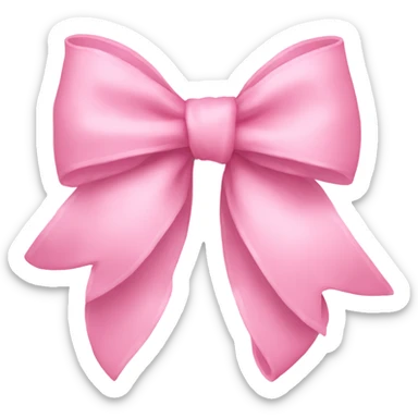 Baby pink bow sticker