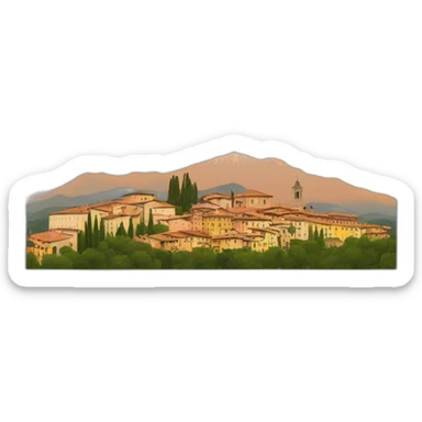 Bergamo Alta Skyline sticker