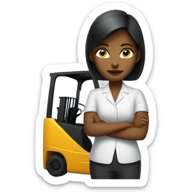 big jill driving a forklift  sticker