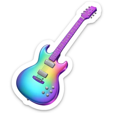 Iridescent guitar sticker