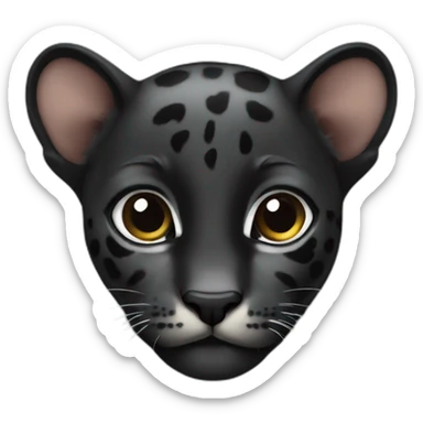 baby animal panther sticker