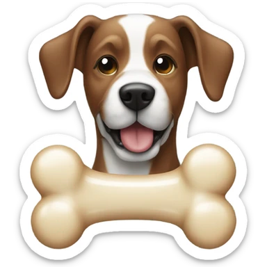 Christmas dog bone sticker