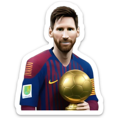 messi con la copa del mundo sticker