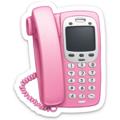A pink flip phone sticker