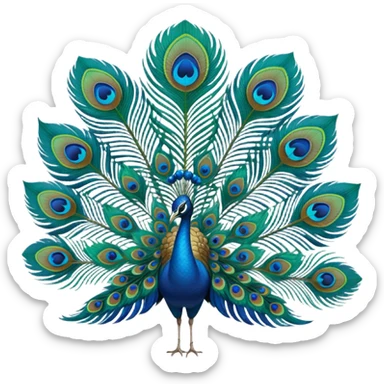 Peacock feathers single  sticker