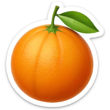 genere moi une seule orange sans les yeux ni la bouche sticker