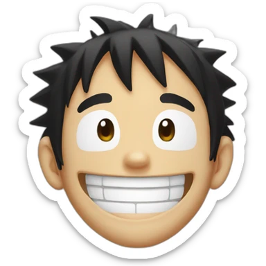 Luffy laughing sticker