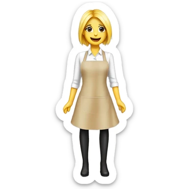 Funny girl apron cocktail  sticker