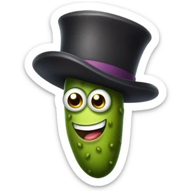 Quirky pickle sticker