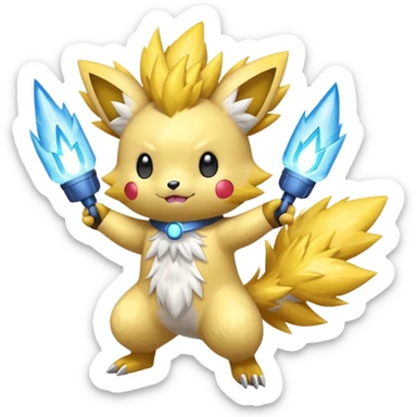 Minun-Pachirisu-Joltik-fusion, full body sticker