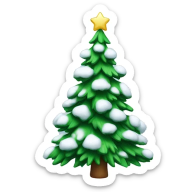 Christmas tree with snow sticker