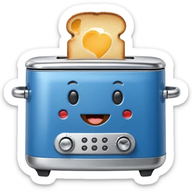 Happy toaster in a washtub  sticker