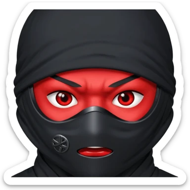 Red eye ninja sticker