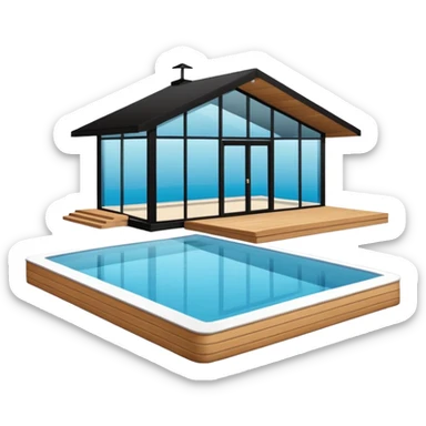 pool house sticker