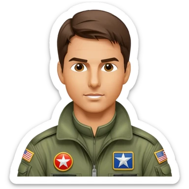 tom cruise top gun sticker