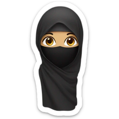girl with niqab sticker