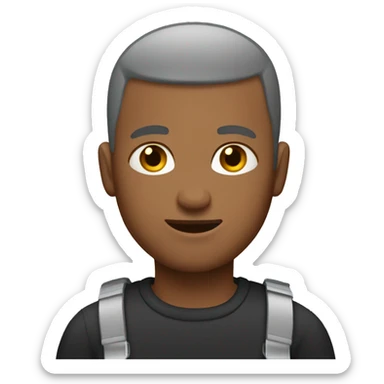 Roadman with buzz cut male sticker