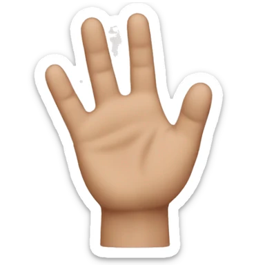 Hand emoji showing the letters W and L sticker