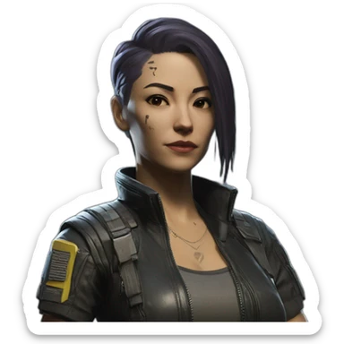 Judy Alvarez from Cyberpunk 2077 sticker