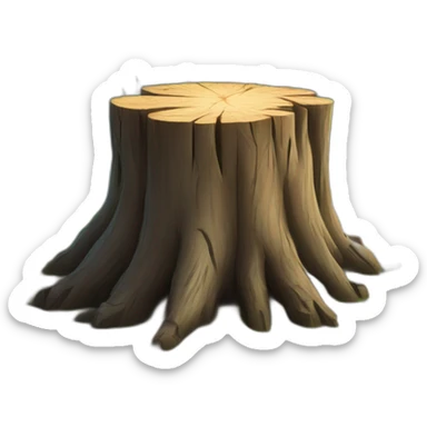 tree stumps slim sticker