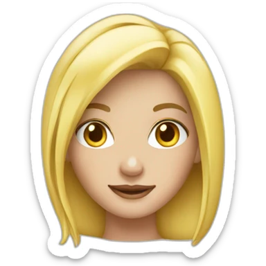 blonde girl cooker sticker