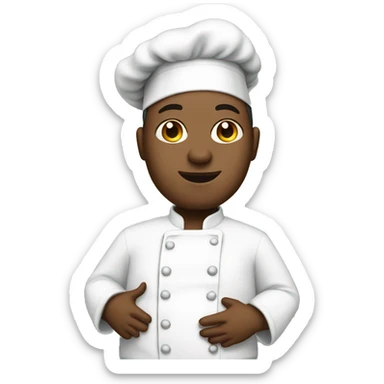 A white chef who is visibly pregnant  sticker