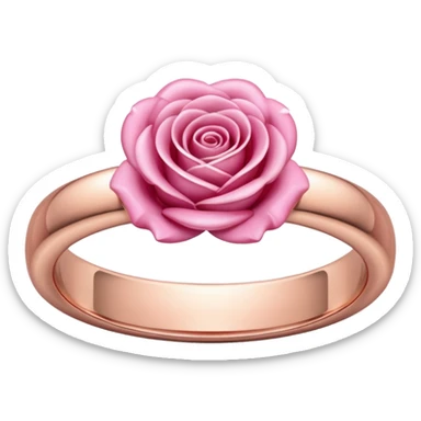 create a wedding ring emoji with a pink tone sticker